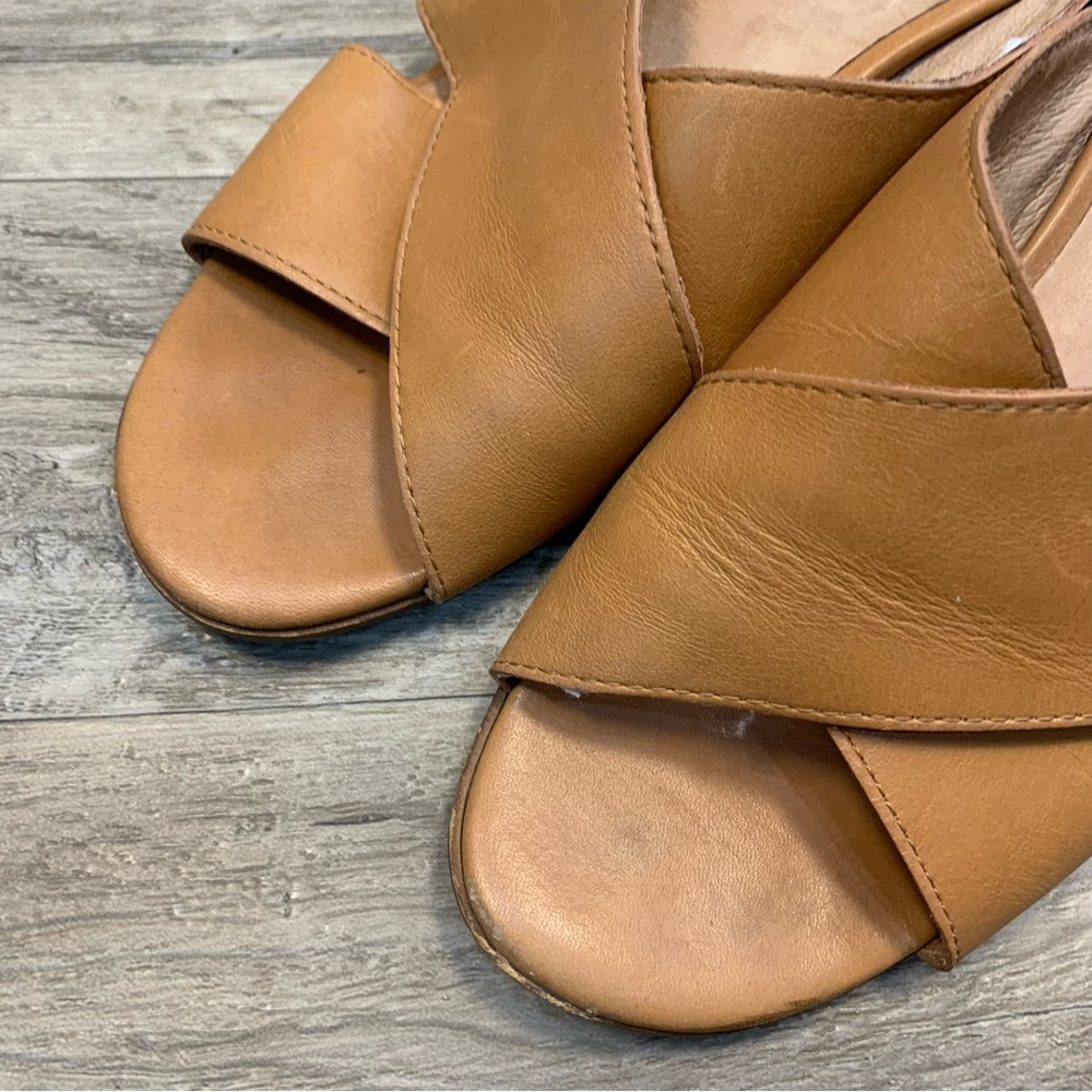 Madewell Ruthie Leather Criss Cross Slip On Mules - Picture 3 of 13